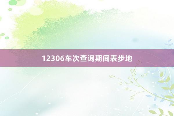 12306车次查询期间表步地